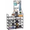 5-Tier Shoe Rack Shoe Storage Organizer, Freestanding Coat and Shoe Rack, 25-30 Pairs Shoe Shelf for Entryway Closet