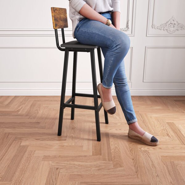 2025092509031271933 Bancos de bar, conjunto de 2 bancos de café da manhã estofados em PU com encosto e apoio para os pés, fácil montagem