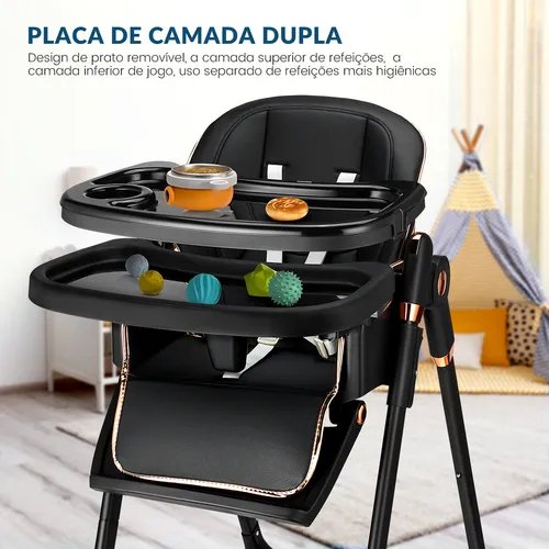 Baby Feeding Chair Portable Chair Black Black