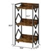 3-Tier Kids Bookshelf | Metal Storage Shelf for Home Office Bedroom | Sturdy Rustic Brown Bookcase (Age 12+)